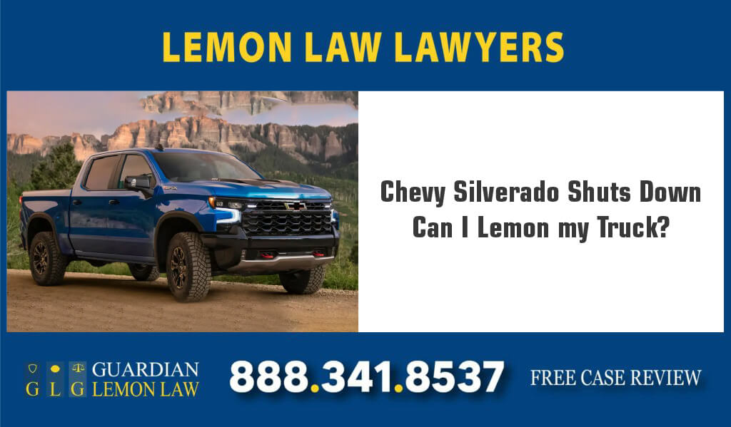 chevy silverado shuts down while driving lemon lawsuit