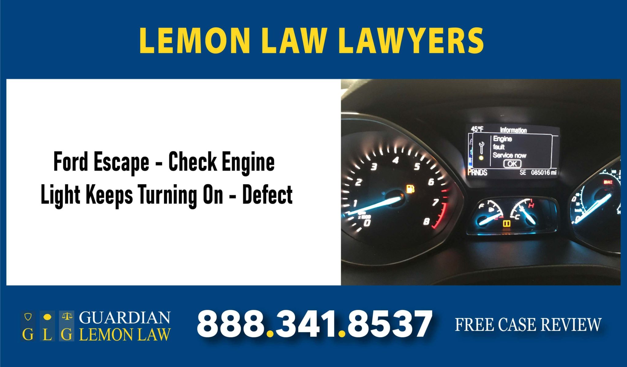 Ford Escape – Check Engine Light Keeps Turning On – Defect - California