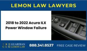 2018 to 2022 Acura ILX Power Window Failure