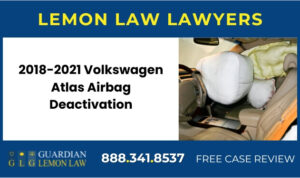 2018-2021 Volkswagen Atlas Airbag Deactivation Front Passenger Airbag Turns Off When Seat is Occupied lemon lawyer attorney
