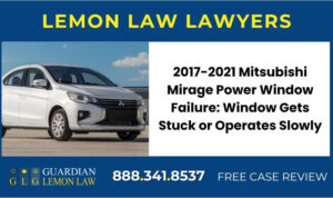 2017-2021 Mitsubishi Mirage Power Window Failure Window Gets Stuck or Operates Slowly